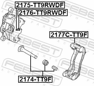 Febest 2176-TT9RWDF - Гальмівний супорт autozip.com.ua