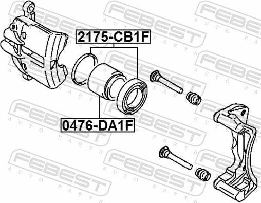 Febest 2175-CB1F - Ремкомплект, гальмівний супорт autozip.com.ua