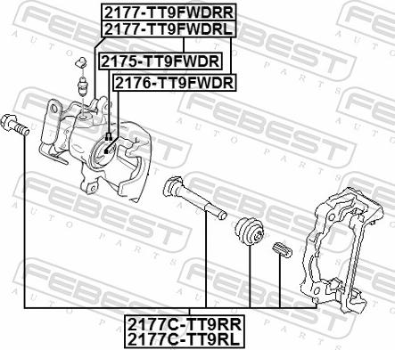 Febest 2175-TT9FWDR - Гальмівний супорт autozip.com.ua