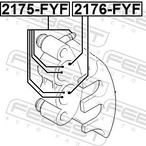 Febest 2176-FYF - Поршень, корпус скоби гальма autozip.com.ua