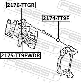 Febest 2176-TTGR - Поршень, корпус скоби гальма autozip.com.ua