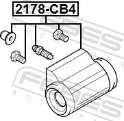 Febest 2178-CB4 - Колісний гальмівний циліндр autozip.com.ua
