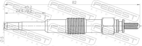 Febest 28642-004 - Свічка розжарювання autozip.com.ua