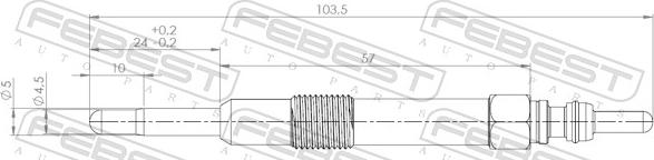 Febest 28642-003 - Свічка розжарювання autozip.com.ua