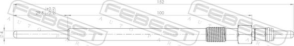 Febest 28642-002 - Свічка розжарювання autozip.com.ua