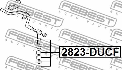 Febest 2823-DUCF - Тяга / стійка, стабілізатор autozip.com.ua