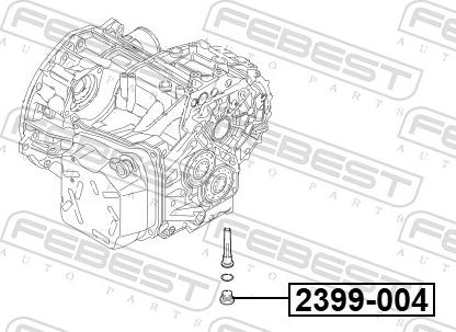 Febest 2399-004 - Різьбова пробка, масляний піддон autozip.com.ua