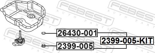 Febest 2399-005-KIT - Різьбова пробка, масляний піддон autozip.com.ua