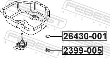 Febest 2399-005 - Різьбова пробка, масляний піддон autozip.com.ua