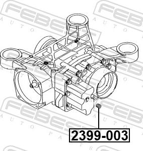 Febest 2399-003 - Різьбова пробка, масляний піддон autozip.com.ua