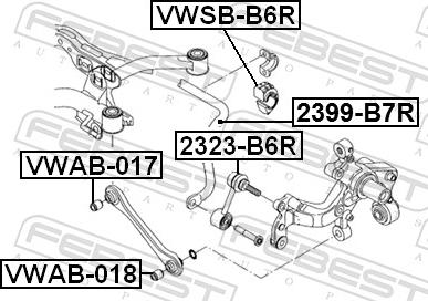 Febest 2399-B7R - Стабілізатор, ходова частина autozip.com.ua
