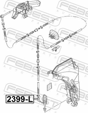 Febest 2399-L - З'єднувач, провід склоомивача autozip.com.ua
