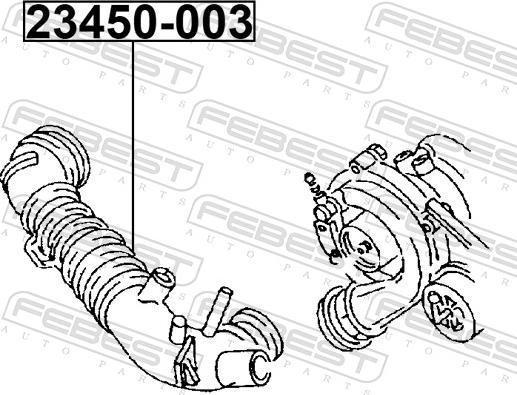 Febest 23450-003 - Шланг, система подачі повітря autozip.com.ua