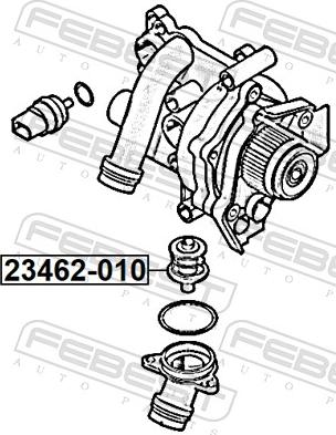 Febest 23462-010 - Термостат, охолоджуюча рідина autozip.com.ua