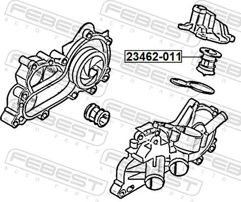 Febest 23462-011 - Термостат, охолоджуюча рідина autozip.com.ua