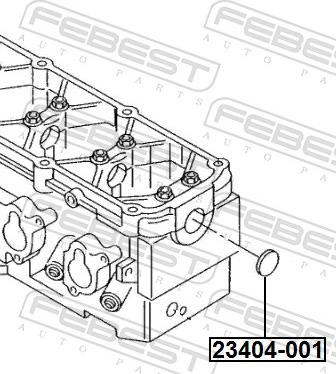 Febest 23404-001 - Заглушка, вісь коромисла-монтажний отвір autozip.com.ua