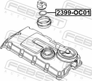 Febest 23402-002 - Прокладка, маслоналивная горловина autozip.com.ua