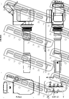 Febest 23640-005 - Котушка запалювання autozip.com.ua