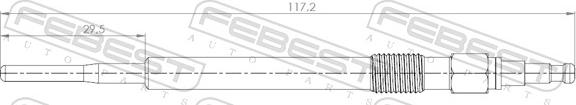 Febest 23642-005 - Свічка розжарювання autozip.com.ua