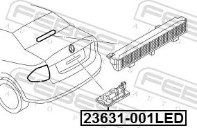 Febest 23631-001LED - Ліхтар освітлення номерного знака autozip.com.ua