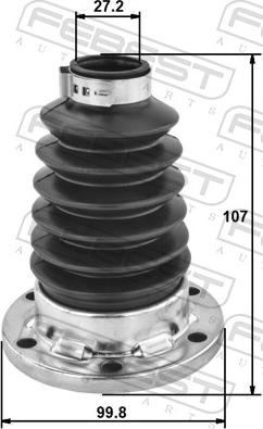 Febest 2315P-PAS4WD - Пильник, приводний вал autozip.com.ua