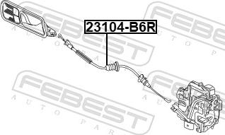 Febest 23104-B6R - Трос, замок дверей autozip.com.ua