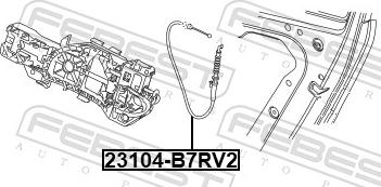Febest 23104-B7RV2 - Трос, замок дверей autozip.com.ua
