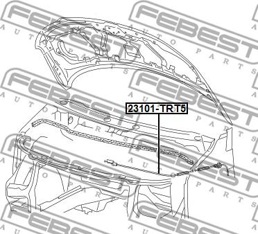 Febest 23101-TRT5 - Тросик замка капота autozip.com.ua