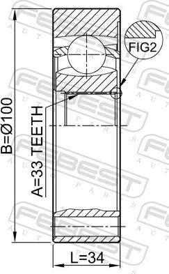 Febest 2311-5021 - Шарнір, ШРУС, приводний вал autozip.com.ua