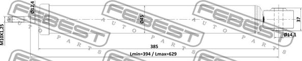 Febest 23110-005R - Амортизатор autozip.com.ua