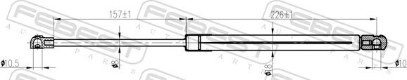 Febest 23117-005 - Газова пружина, капот autozip.com.ua