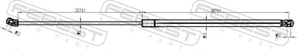 Febest 23117-008 - Газова пружина, капот autozip.com.ua
