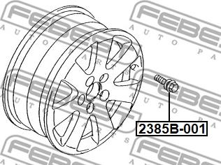 Febest 2385B-001 - Болт кріплення колеса autozip.com.ua