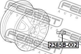 Febest 2385B-002 - Болт кріплення колеса autozip.com.ua