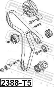 Febest 2388-T5 - Паразитний / Провідний ролик, зубчастий ремінь autozip.com.ua