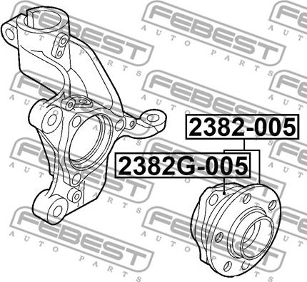 Febest 2382-005 - Маточина колеса autozip.com.ua