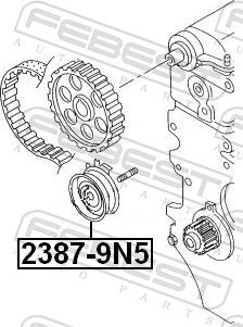 Febest 2387-9N5 - Натяжний ролик, ремінь ГРМ autozip.com.ua