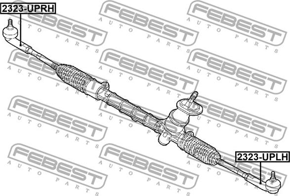 Febest 2323-UPLH - Наконечник рульової тяги, кульовий шарнір autozip.com.ua