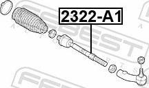 Febest 2322-A1 - Осьовий шарнір, рульова тяга autozip.com.ua