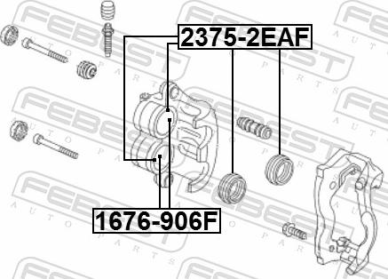 Febest 2375-2EAF - Гальмівний супорт autozip.com.ua