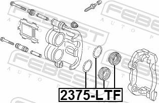 Febest 2375-LTF - Ремкомплект, гальмівний супорт autozip.com.ua