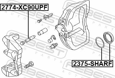 Febest 2375-SHARF - Ремкомплект, гальмівний супорт autozip.com.ua