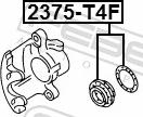 Febest 2375-T4F - Ремкомплект, гальмівний супорт autozip.com.ua
