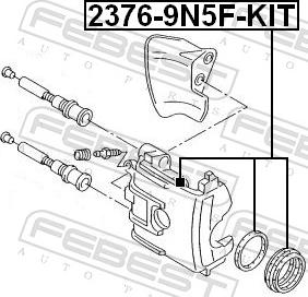 Febest 2376-9N5F-KIT - Ремкомплект, гальмівний супорт autozip.com.ua