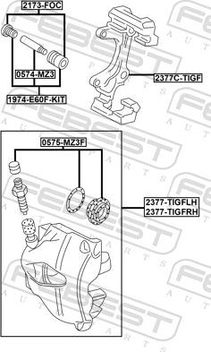 Febest 2377-TIGFRH - Гальмівний супорт autozip.com.ua