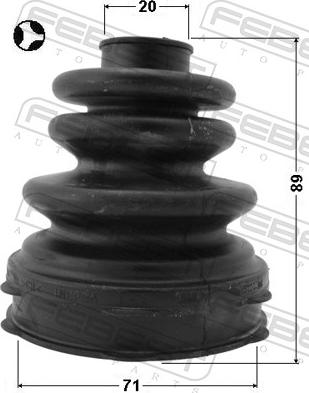 Febest 2215-CDT - Пильник, приводний вал autozip.com.ua