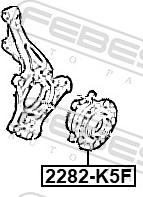Febest 2282-K5F - Маточина колеса autozip.com.ua
