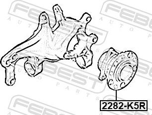 Febest 2282-K5R - Маточина колеса autozip.com.ua