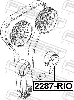 Febest 2287-RIO - Натяжний ролик, ремінь ГРМ autozip.com.ua