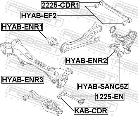 Febest KAB-CDR - Сайлентблок, важіль підвіски колеса autozip.com.ua